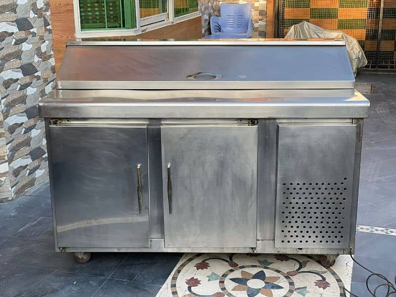 pizza preparation table, make table, cooling table, dressing table 5' 1