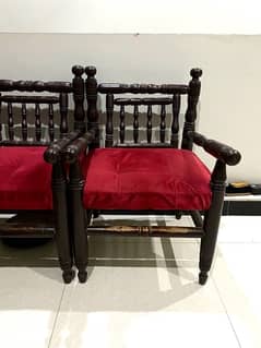 5 Seater wooden sofa Set along with 2 tables