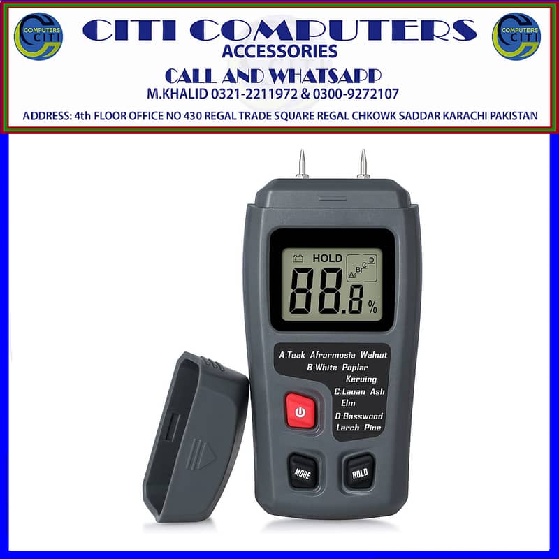 Digital Wood Moisture Meter Humidity Tester Timber Damp Detector EMT0 4
