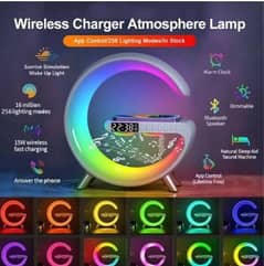 G shap lamp Bluetooth speaker & wireless charging 0