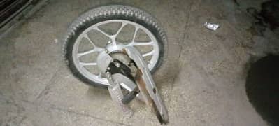 alloy rim wheel and tire 100cc bike