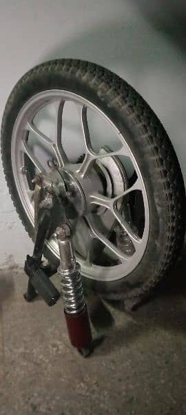 alloy rim wheel and tire 100cc bike 7