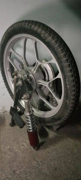 alloy rim wheel and tire 100cc bike 8