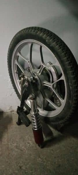 alloy rim wheel and tire 100cc bike 9