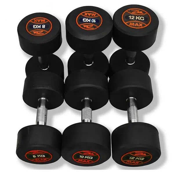 rubber dumbbells 2