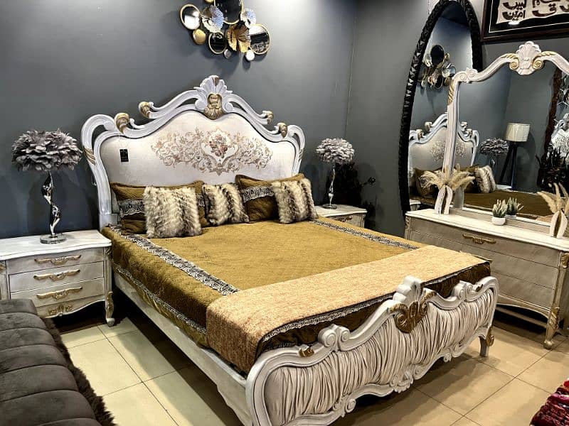 Turkish Style Solid Wood Bed 1