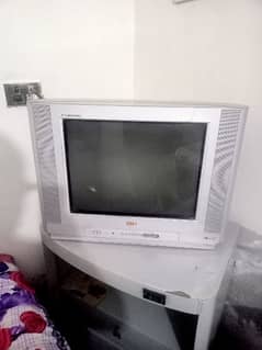 LG21" TV and trolley same colour