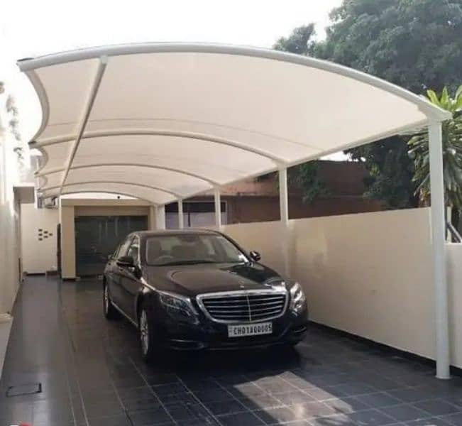Heat Protection tensile fabric: car parking shade | az roofing 0