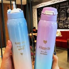 Double Color Stainless Steel Water Bottle  500 ml