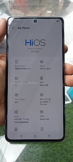 Tecno camon 20 8,256 with box 0