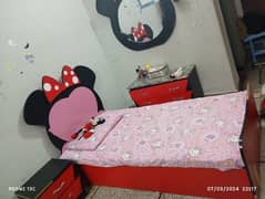 single bed with dressing for girls