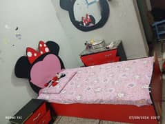 single bed with dressing for girls 0