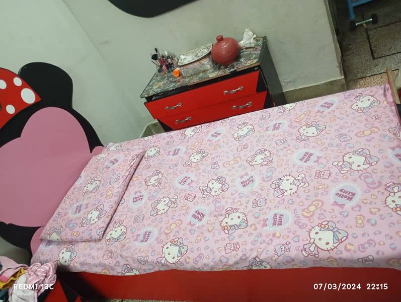 single bed with dressing for girls 5