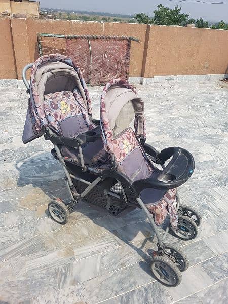 Baby Push Chair/ Foldable Pram / Stroller (Double Seat) 1