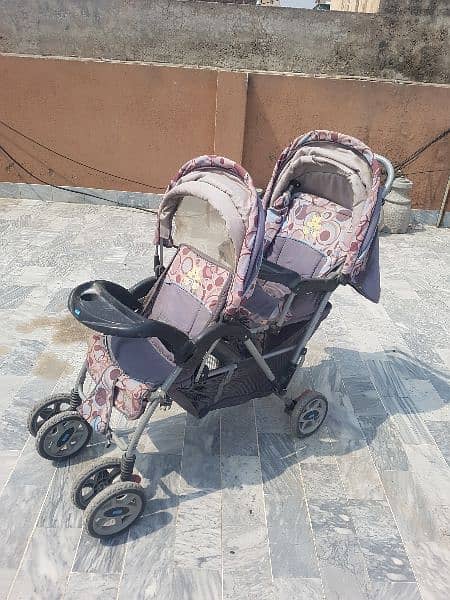Baby Push Chair/ Foldable Pram / Stroller (Double Seat) 2