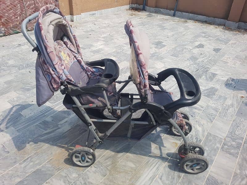 Baby Push Chair/ Foldable Pram / Stroller (Double Seat) 3