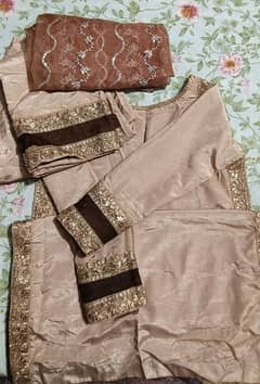 light coffee colour dress party wear medium size