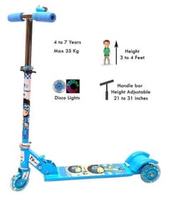 Scooter for Kids 3 Wheels Steel Frame Large Foldable 0