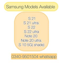 Samsung S22 Ultra| S22| Note 20 ultra| S21 ultra| Models available