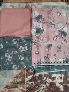 Women unstitched 3 piec Lawn, 2024 Collection