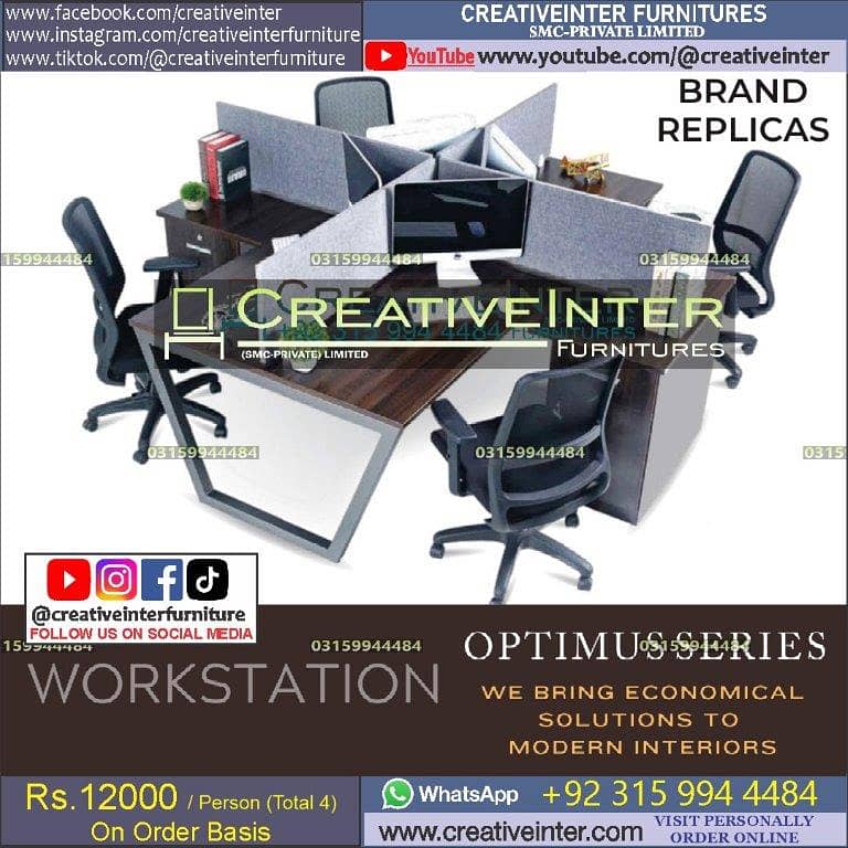 Office workstation meeting conference table reception call center sta 6