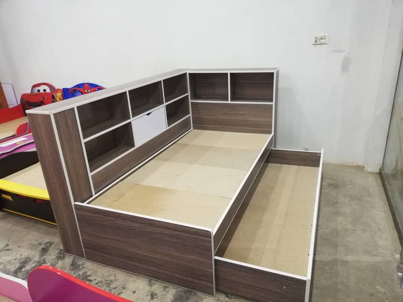 New Kids Single Bed With Stoarge Shelfs 2