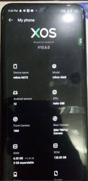 Infinix note 12  6Rm 128Gb with box. 4
