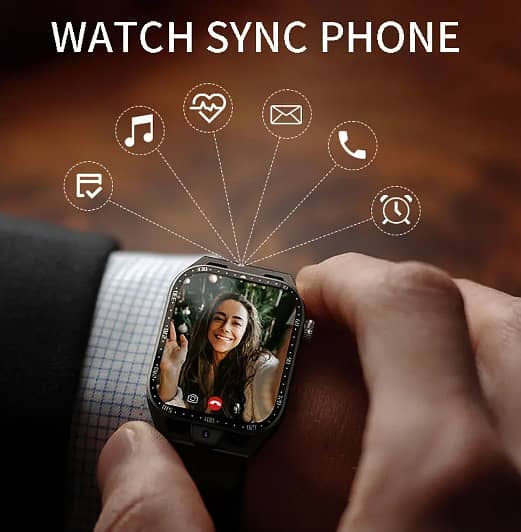 2GB 16GB 1.96" 4G Smart Watch Men Sim Card Slot Dual Camera Phone Watc 0