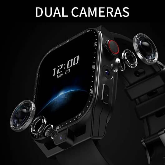 2GB 16GB 1.96" 4G Smart Watch Men Sim Card Slot Dual Camera Phone Watc 3