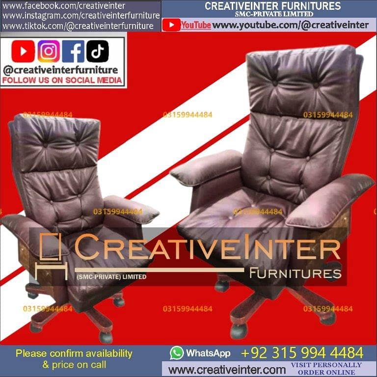 Executive Office chair table study desk guest sofa visitor mesh gamin 8
