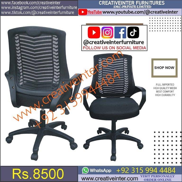 Executive Office chair table study desk guest sofa visitor mesh gamin 11