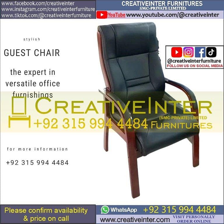 Executive Office chair table study desk guest sofa visitor mesh gamin 12