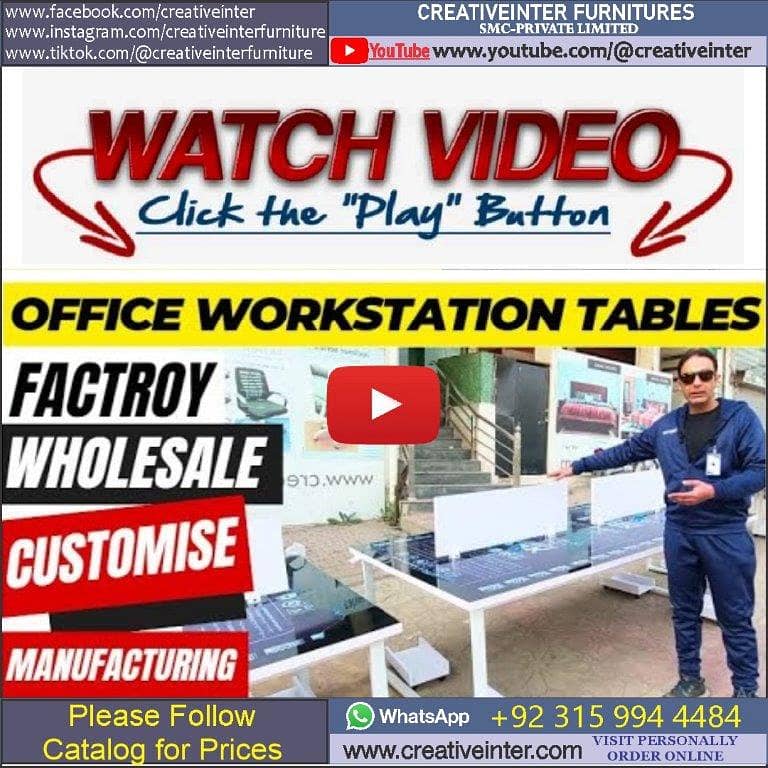 Office workstation table laptop computer desk chair executive manager 4