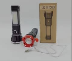 powerful torch/flashlight with power bank hammer and cutter 0