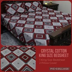 Brand New Crystal Cotton King Size Double Bedsheets 0