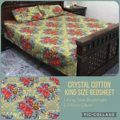 Brand New Crystal Cotton King Size Double Bedsheets 0