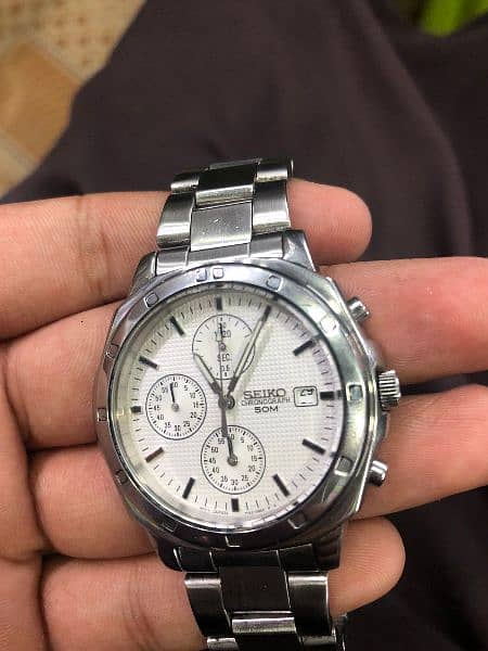 SEIKO SND187P1 Chronograph Stainless Steel Watch SND187PC SND187 3