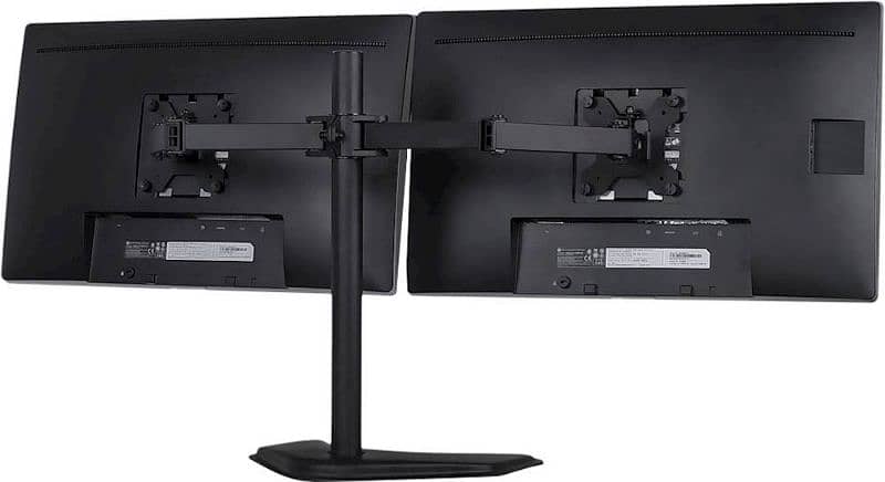 Dual Monitor Desk Stand - Black 2