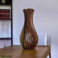 Wood Flower Vase
