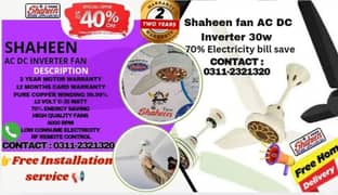 Shaheen fan a AC DC RS 7,500  new brand very good performance