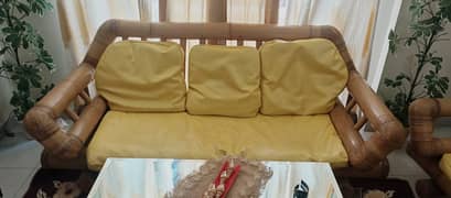 IMPORTED SOFA SET, BED WITH MATTRESS, WOODEN CARROM BOARD