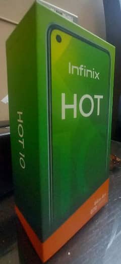 infinix hot 10 4/64 with box 0