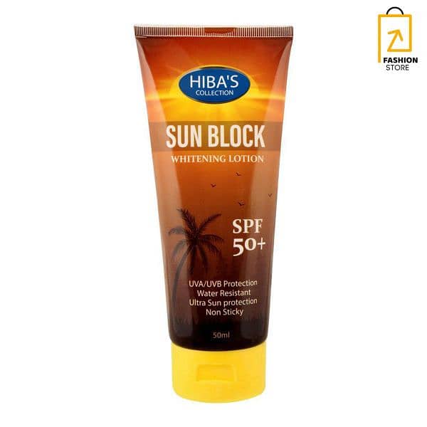 Hiba's Sunblock SPF 50 in 50, 100, 150 ml available. 2