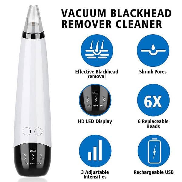 Vacuum Blackhead Remover Machine - Rechargeable Pore Cleaner - ShopNow 2