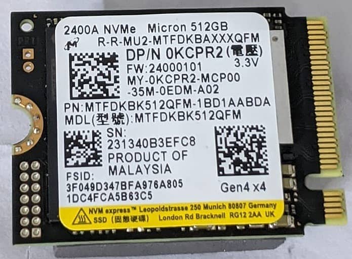 Micron 512GB NVMe M. 2 Gen4 for PC Laptop 0