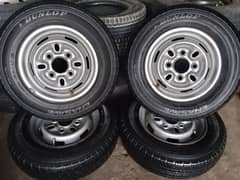 Dunlop tyres and steel rims 145R12 0
