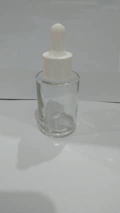 Clear Transparent Bottle 30ml with White dropper