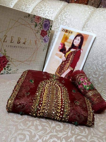 ZEBTAN Luxury Handmade Work Chiffon Collection fabric pure soft chiff 5