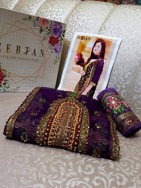 ZEBTAN Luxury Handmade Work Chiffon Collection fabric pure soft chiff 14