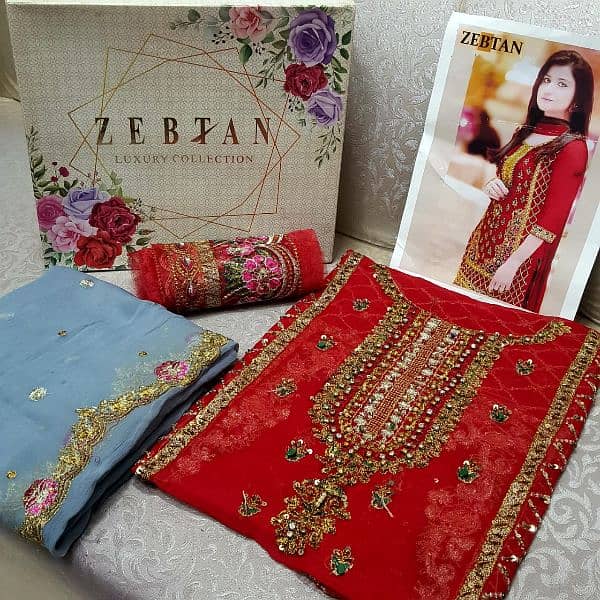 ZEBTAN Luxury Handmade Work Chiffon Collection fabric pure soft chiff 17